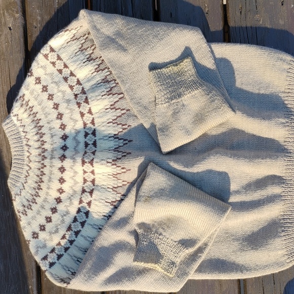 Vintage Sweaters - 🇳🇴 Vintage Wool Cardigan Nordic/Fair Isle Sz M/LG
